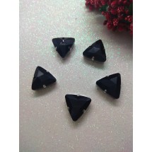 Стразы в цапах "Треугольник" 18 мм цв. черный, цена за 1 шт